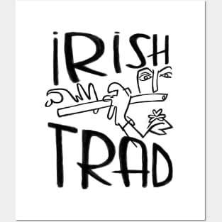 Irish Music, Irish Trad, Flute Player Posters and Art